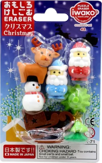 Set fshirëse pazlli IWAKO Christmas Combo, 6 copë, tematike Krishtlindjesh, shumëngjyrësh