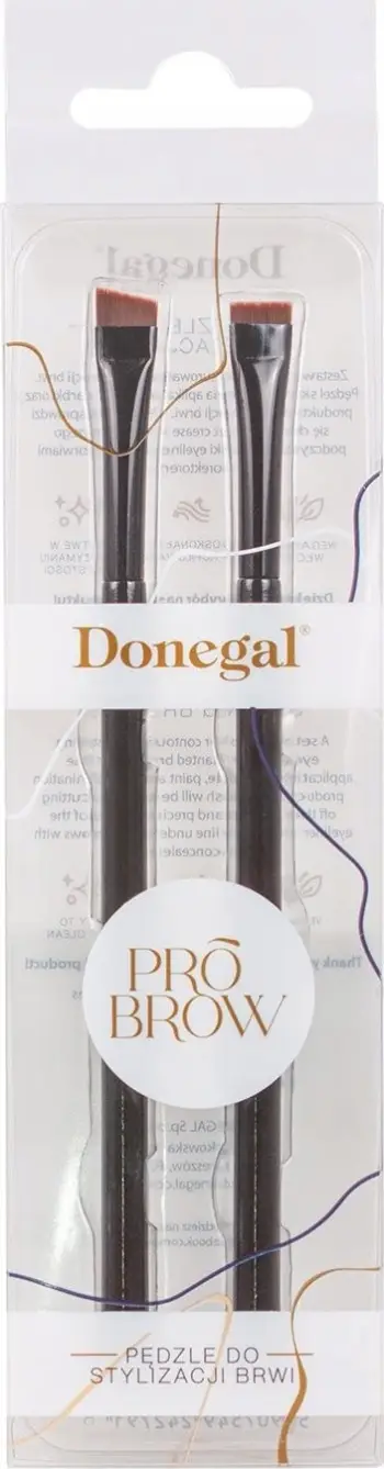 Set furça për vetulla Donegal Pro, 2 copë, preciz, për stilim dhe definim