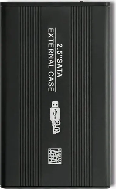 Kuti e jashtme Qoltec Pocket, për disk 2.5" HDD SSD, USB 2.0 SATA3, e zezë - 1