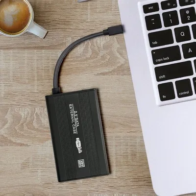 Kuti e jashtme Qoltec Pocket, për disk 2.5" HDD SSD, USB 2.0 SATA3, e zezë - 2