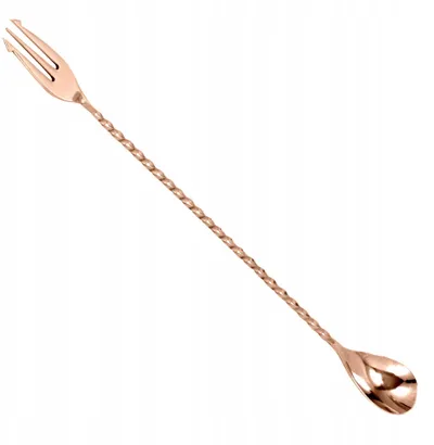Lugë bartender me pirun, 50 cm, ngjyrë ari - 2