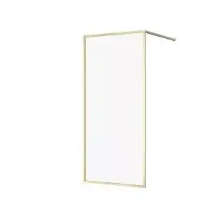 Panel dushi walk in Cersanit Larga, 90 cm, xham transparent, kornizë ari mat
