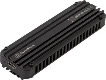 Kuti e jashtme SSD SilverStone MS12, M.2 PCIe NVMe, USB-C 3.2 Gen 2x2, gri