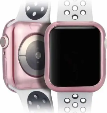 Kësja mbrojtëse Dux Ducis për Apple Watch 44mm, silikon, set 2 copë, rozë dhe transparente