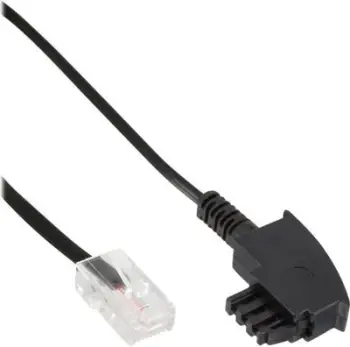 Kabllo telefonik InLine TAE F në RJ45 8P2C, 2m, i bardhë