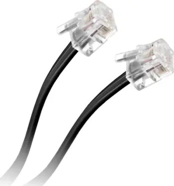 Kabllo telefonike 4-bërthamëshe, 7m, RJ11, e zezë
