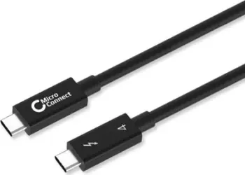 Kabllo Thunderbolt 4 Microconnect TB4015, 1.5m, 40 Gbit/s, e zezë