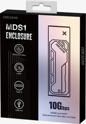 Kuti eksternale Hikvision MDS1, për M.2 SATA NVMe, për kamera rrjeti, gri