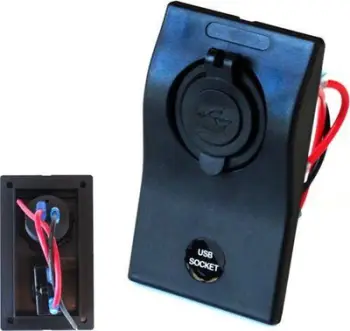 Panel karikimi TurboWorks, 2xUSB 1A 2.1A, siguresë 5A, i zi