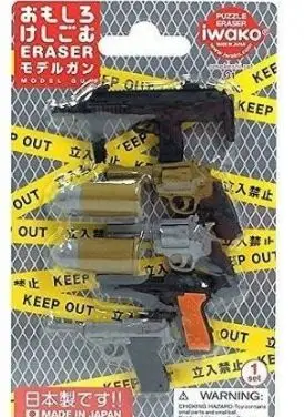 Set fshirëse Iwako Model Gun and Pistol, pazll japonez, shumëngjyrëshe