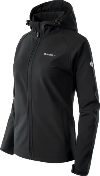 Xhaketë softshell Hi-Tec Lady Neti, për gra, me kapuç, e zezë