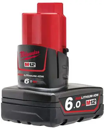Bateri Milwaukee M12 B6, 12V, 6.0Ah