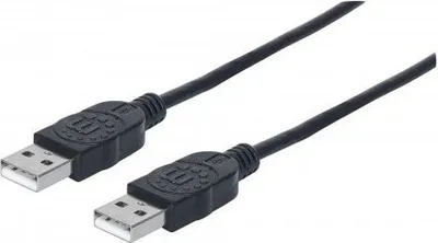 Kabllo USB Manhattan USB A në USB C, 1m, USB 2.0, e zezë - 1