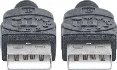 Kabllo USB Manhattan USB A në USB C, 1m, USB 2.0, e zezë - 3