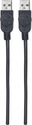 Kabllo USB Manhattan USB A në USB C, 1m, USB 2.0, e zezë - 4