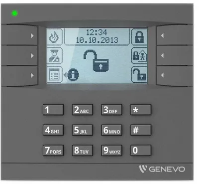 Panel komandues Genevo PRiMA LCD, ekran LCD, ikona, gri - 1