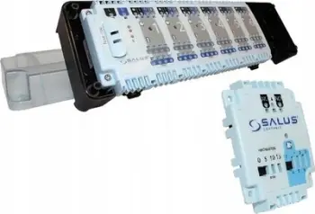 Panel kontrolli ngrohjeje Salus KL06, 6 zona, montim në shinë DIN, i bardhë
