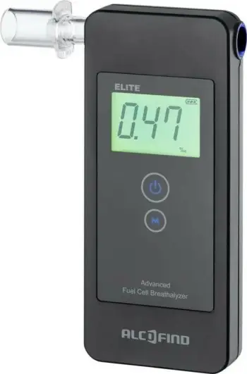 Alkooltestues AlcoFind Elite, 0.00-5.00‰, sensor fuel cell, i zi