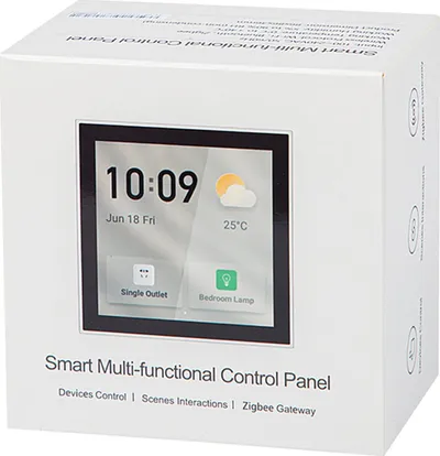 Panel kontrolli smart Tuya, gateway Zigbee WiFi Bluetooth, montim në mur, i bardhë - 3