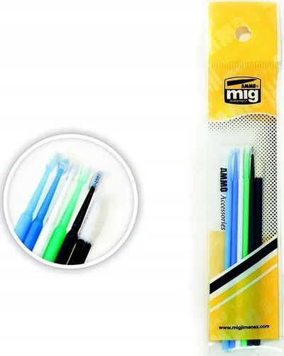 Set furçash modelimi Mig Ammo Sniperbrush Collection, 7 pjesë - 5