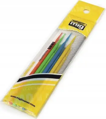 Set furçash modelimi Mig Ammo Sniperbrush Collection, 7 pjesë