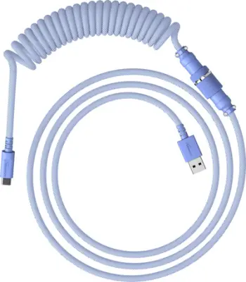 Kabllo USB-C për tastierë HyperX Coiled, USB-A në USB-C, 5-pin aviator, vjollcë e çelët