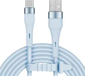 Kabllo USB Kruger&amp;Matz Basic, USB Type C, 1 m, silikoni, blu
