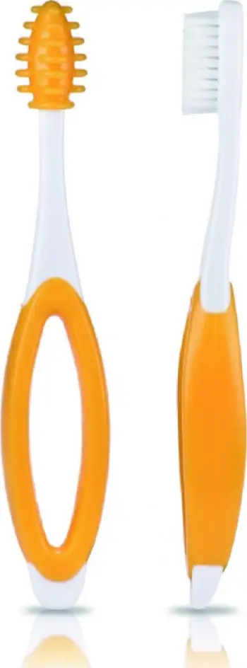 Set furçash dhëmbësh për bebe Easy Hold, 3m+, material i butë