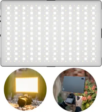 Panel LED Newell Rangha Max XL RGB-W, 28 x 18 cm, bateri e integruar, e zezë