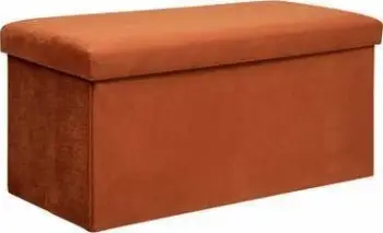 Puf palosës dopio Atmosphera Lilou, kadife, 76x38cm, ngjyrë amber