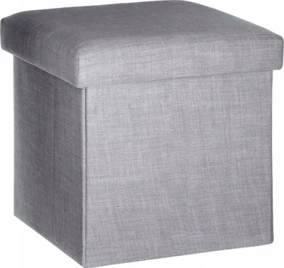 Puf palosës KonigHOFFER Folding Pouf, MDF, poliester, gri e çelët - 1