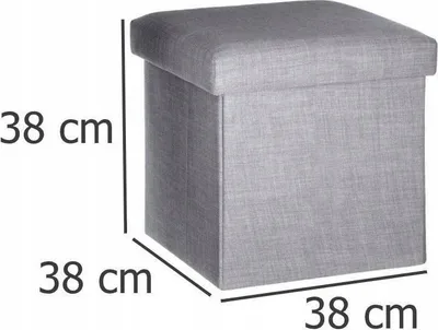 Puf palosës KonigHOFFER Folding Pouf, MDF, poliester, gri e çelët - 3