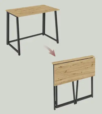 Tavolinë palosëse ZARIMO, 80x40 cm, dekor lis artisan