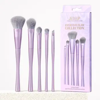 Set furçash make up Jessup T515 Luxury Purple Everyday Essentials, 5 copë, vjollcë