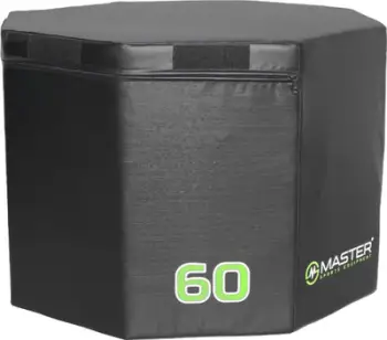 Kuti kërcyese Master Plyometric Box, 60 cm, kundër rrëshqitjes, e zezë