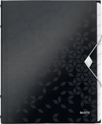 Klasifikues Leitz WOW Divider Book, A4, 12 ndarës, polipropilen, i zi
