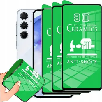 Film mbrojtës ekran telefoni 9D Ceramics, Anti‑Shock, mbulim i plotë, transparent