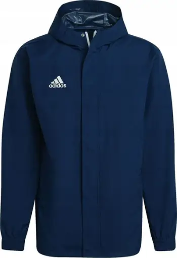 Xhaketë sportive Adidas Entrada 22 M IK4011, të papërshkueshme nga uji, me kapuç, blu navy