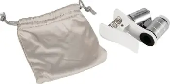 Lupë mini Blow 53-131, 60x, me kapëse, me dritë LED, e bardhë