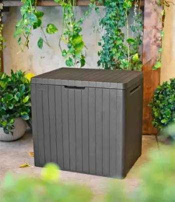 Kuti kopshti Keter City, 113L, plastike, kafe