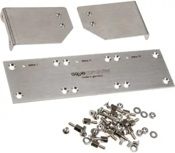 Panel montimi Aqua Computer për Poweradjust 2/3 dhe Farbwerk, çelik inox, argjendtë