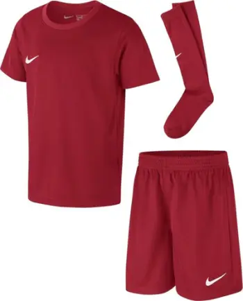 Set futbolli Nike Dry Park 20 Jr CD2244-657, Dri FIT, për fëmijë, i kuq