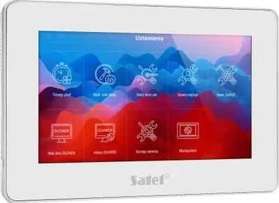 Panel me prekje Satel INT-TSH2R-W, ekran touch, lexues Mifare, i bardhë - 1