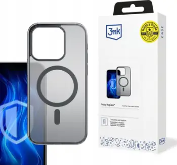 Mbulesë telefoni 3MK Frosty MagCase për iPhone 16 Pro, kompatibile MagSafe, e zezë