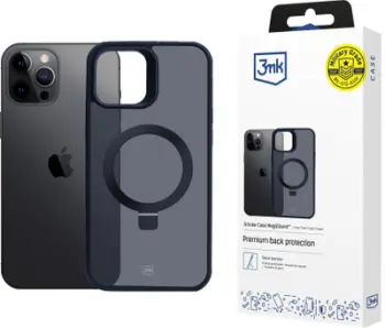 Mbulesë telefoni 3mk Smoke Case Mag Stand për iPhone 12 Pro Max, MagSafe, transparente e errët