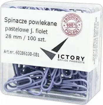 Klamera letrash Victory Office, 28mm, 100 copë, pastel vjollcë e çelët