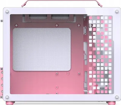 Kuti kompjuterike Jonsplus Z20, Micro ATX, me dorezë bartjeje, e bardhë rozë - 4