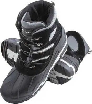 Çizme dimërore Lahti Pro Snow, lëkurë zamoç Oxford, të brendshme me gëzof, black gray, madhësia 43 44