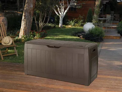 Kuti kopshti Curver Hollywood, 270L, plastike, kafe - 3