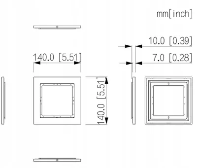 Panel montimi për interfon Dahua VTM78, alumini, i zi - 4